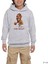 Kobe B. Cartoon Gri Çocuk Kapşonlu Sweatshirt 1