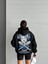 3 Iplik Şardonlu Oversize Kafa Baskılı Sweat Siyah 3