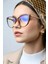 Mavi Işık Korumalı Cat Eye Gözlük Optik Uyumludur Blue Block Şeffaf Leopar Çerçeve 1