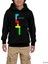 Tetris Damn It Siyah Çocuk Kapşonlu Sweatshirt 1