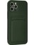 iPhone 12 Pro Max Kılıf Kelvin Kartvizitli Silikon - Koyu Yeşil 3