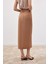 Bel Pile Detaylı Saten Etek - Camel 6