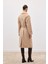 Beli Bağlamalı Uzun Kaban - Bej 8