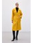 Beli Bağlamalı Uzun Kaban - Sarı 3