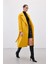Beli Bağlamalı Uzun Kaban - Sarı 4
