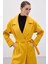 Beli Bağlamalı Uzun Kaban - Sarı 6