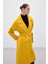 Beli Bağlamalı Uzun Kaban - Sarı 7