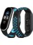 Xiaomi Mi Band 4 Spor Delikli Kordon - Siyah-Turkuaz 1