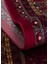 Sateen Afghan SFG03 Red Afgan Desenlerine Sahip Hav Vermez Yıkanabilir Kaymaz Tabanlı Makine Halısı 9