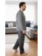 Altı Ekoseli Gri Erkek Pijama Takımı 4