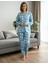 Bulut Desenli Pamuklu Pijama Takımı 4