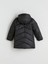 Lcw Eco Siyah Kapüşonlu Kız Çocuk Mont 4