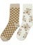 Bear Wrm 2 Lı Skt-W 5pr Kahve Multı Kadın 2'li Soket Çorap 1