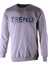 0 Yaka 2 Ip Gri Erkek Sweatshirt Trend Baskı 1