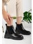 Siyah Parlak Cilt Model Bot & Bootie 2