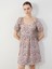 Yeni Sezon Kalp Yaka Çiçekli Mini Elbise 1