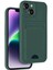 iPhone 14 Kılıf Kelvin Kartvizitli Silikon - Koyu Yeşil 1