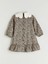 Yeni Sezon Bebe Yaka Çiçekli Kız Çocuk Elbise 3