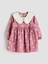 Yeni Sezon Bebe Yaka Çiçekli Kız Çocuk Elbise 1