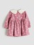 Yeni Sezon Bebe Yaka Çiçekli Kız Çocuk Elbise 2
