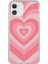 iPhone 11 Uyumlu Pembe Kalpler Baskılı Silikon Kılıf 1
