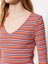 Yeni Sezon V Yaka Çizgili Uzun Kollu Kadın Bodycon Elbise 3