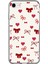 iPhone 6 - 6s Uyumlu Bordo Kalp ve Fiyonklar Baskılı Silikon Kılıf 1