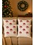 4 Lü Yılbaşı Konsept Noel Baba Punch Nakış Işlemeli Yıkanabilir Kırlent Yastık Kılıfı 1