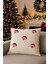 4 Lü Yılbaşı Konsept Noel Baba Punch Nakış Işlemeli Yıkanabilir Kırlent Yastık Kılıfı 3