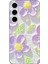 Galaxy S24 Fe Uyumlu Mor Papatyalar Sulu Boya Baskılı Silikon Kılıf 1