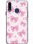 Samsung Galaxy A20S Uyumlu Pembe Fiyonklar Baskılı Silikon Kılıf 1