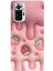 Redmi Note 10 Pro Uyumlu Çilekli Pasta Baskılı Silikon Kılıf 1