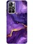 Redmi 10 Uyumlu Ametist Taşı Mor Mermer Baskılı Silikon Kılıf 1