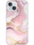 iPhone 15 Uyumlu Pembe Mermer Baskılı Silikon Kılıf 1