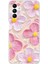 Samsung Galaxy A04S Uyumlu Pembe Beyaz Çiçekler Sulu Boya Baskılı Silikon Kılıf 1