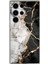 Samsung Galaxy S24 Ultra Uyumlu Siyah Beyaz Mermer Baskılı Silikon Kılıf 1