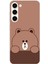 Samsung Galaxy S24 Plus Uyumlu Kahverengi Ayı Tasarımlı Baskılı Silikon Kılıf 1