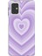 Samsung Galaxy M31S Uyumlu Mor Kalp Dalgalar Tasarımlı Baskılı Silikon Kılıf 1
