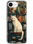 iPhone 16E Uyumlu Kitaplık Beyaz Kedi Tasarımlı Baskılı Silikon Kılıf 1