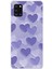 Samsung Galaxy A31 Uyumlu Mor Kalpler Tasarımlı Baskılı Silikon Kılıf 1