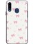Samsung Galaxy A20S Uyumlu Fiyonklar ve Pembe Kalpler Baskılı Silikon Kılıf 1