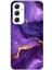 Samsung Galaxy A54 Uyumlu Ametist Taşı Mor Mermer Baskılı Silikon Kılıf 1