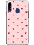 Samsung Galaxy A20S Uyumlu Kırmızı Minik Kalpler Baskılı Silikon Kılıf 1