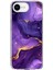 iPhone 16E Uyumlu Ametist Taşı Mor Mermer Baskılı Silikon Kılıf 1