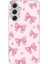 Samsung Galaxy A34 Uyumlu Pembe Fiyonklar Baskılı Silikon Kılıf 1