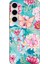 Galaxy S24 Fe Uyumlu Kelebekler ve Çiçekler Baskılı Silikon Kılıf 1