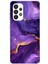 Samsung Galaxy A23 Uyumlu Ametist Taşı Mor Mermer Baskılı Silikon Kılıf 1