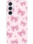 Samsung Galaxy A35 Uyumlu Pembe Fiyonklar Baskılı Silikon Kılıf 1