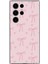 Samsung Galaxy S24 Ultra Uyumlu Pembe Kalpli Fiyonklar Baskılı Silikon Kılıf 1