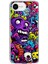 iPhone 16E Uyumlu Psikodeli Renkli Canavarlar Baskılı Silikon Kılıf 1